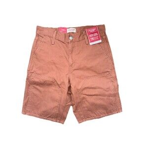 Levi Strauss Signature Mens 28 Waist Burnish Brown Double Front Utility Shorts